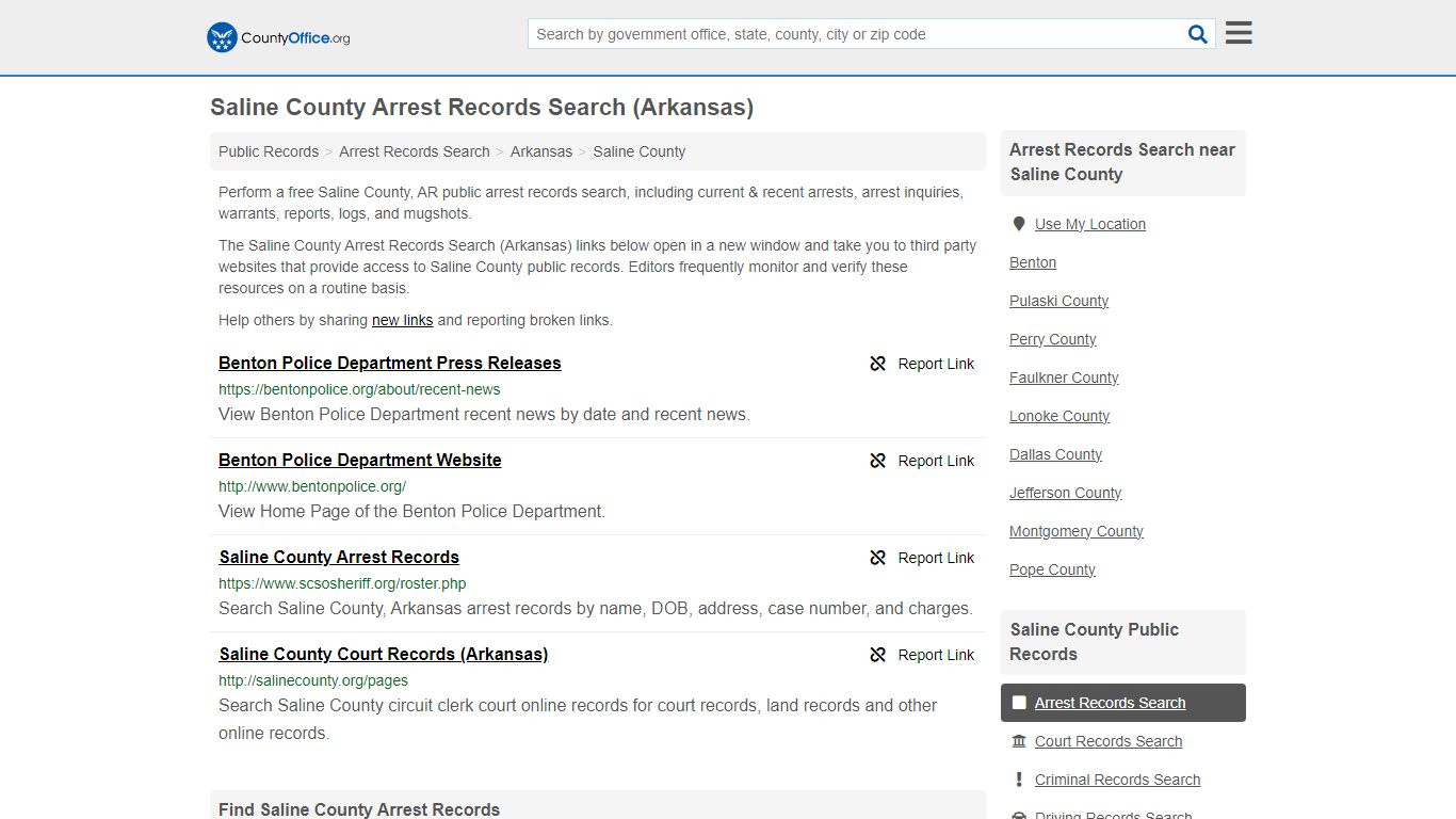Arrest Records Search - Saline County, AR (Arrests & Mugshots)